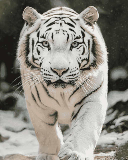 White Siberian Tiger Diamond Painting