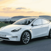 White Tesla Model Y Diamond Painting