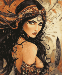 Wild Woman Animation Ladies Diamond Painting