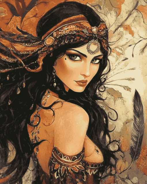 Wild Woman Animation Ladies Diamond Painting