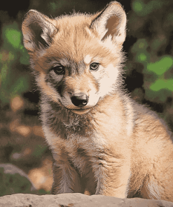 Wolf Cubs Wildlife Diamond Painting