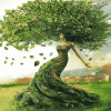 Woman Tree Fantasy Diamond Painting