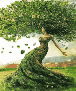 Woman Tree Fantasy Diamond Painting