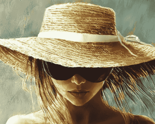 Woman's Straw Hat Diamond Painting