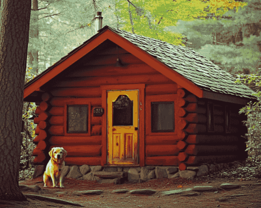 Woods Cabins Diamond Painting