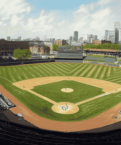 Wrigley Field Stadium Landscape Diamond Painting