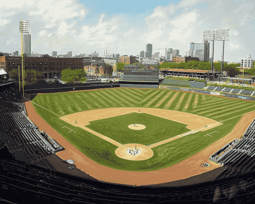 Wrigley Field Stadium Landscape Diamond Painting