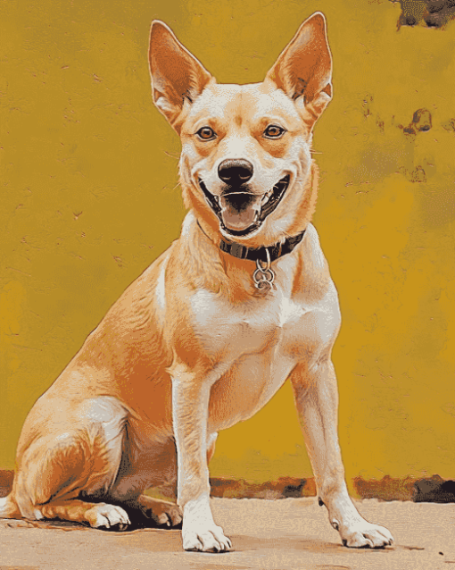 Yellow Carolina Dog Diamond Painting