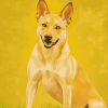 Yellow Carolina Dog Diamond Painting