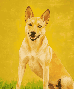 Yellow Carolina Dog Diamond Painting