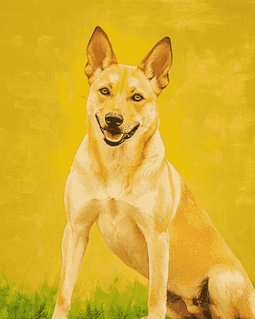 Yellow Carolina Dog Diamond Painting