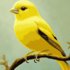 Yellow Finch Bird Diamond Painting