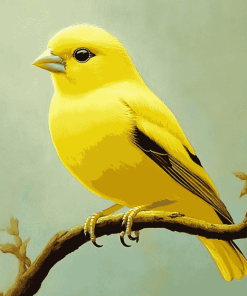 Yellow Finch Bird Diamond Painting