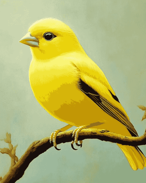 Yellow Finch Bird Diamond Painting