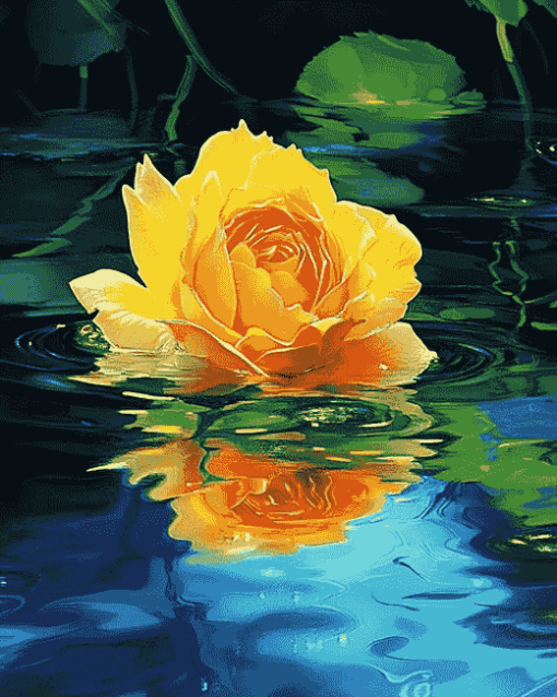 Yellow Rose Blossom Diamond Painting