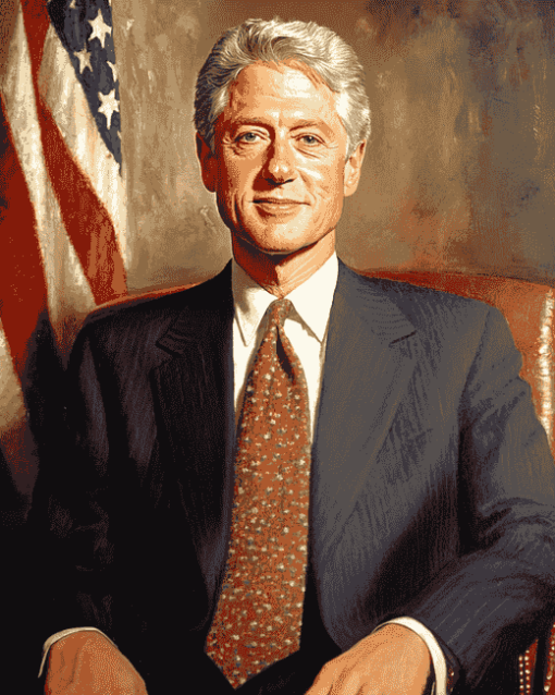 Young Bill Clinton Politician Diamond Painting