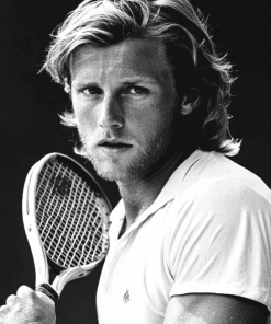 Young Bjorn Borg Tennis Icon Diamond Painting