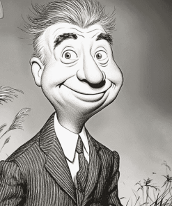 Young Dr Seuss Black and White Diamond Painting