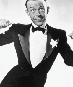 Young Fred Astaire Black and White Diamond Painting